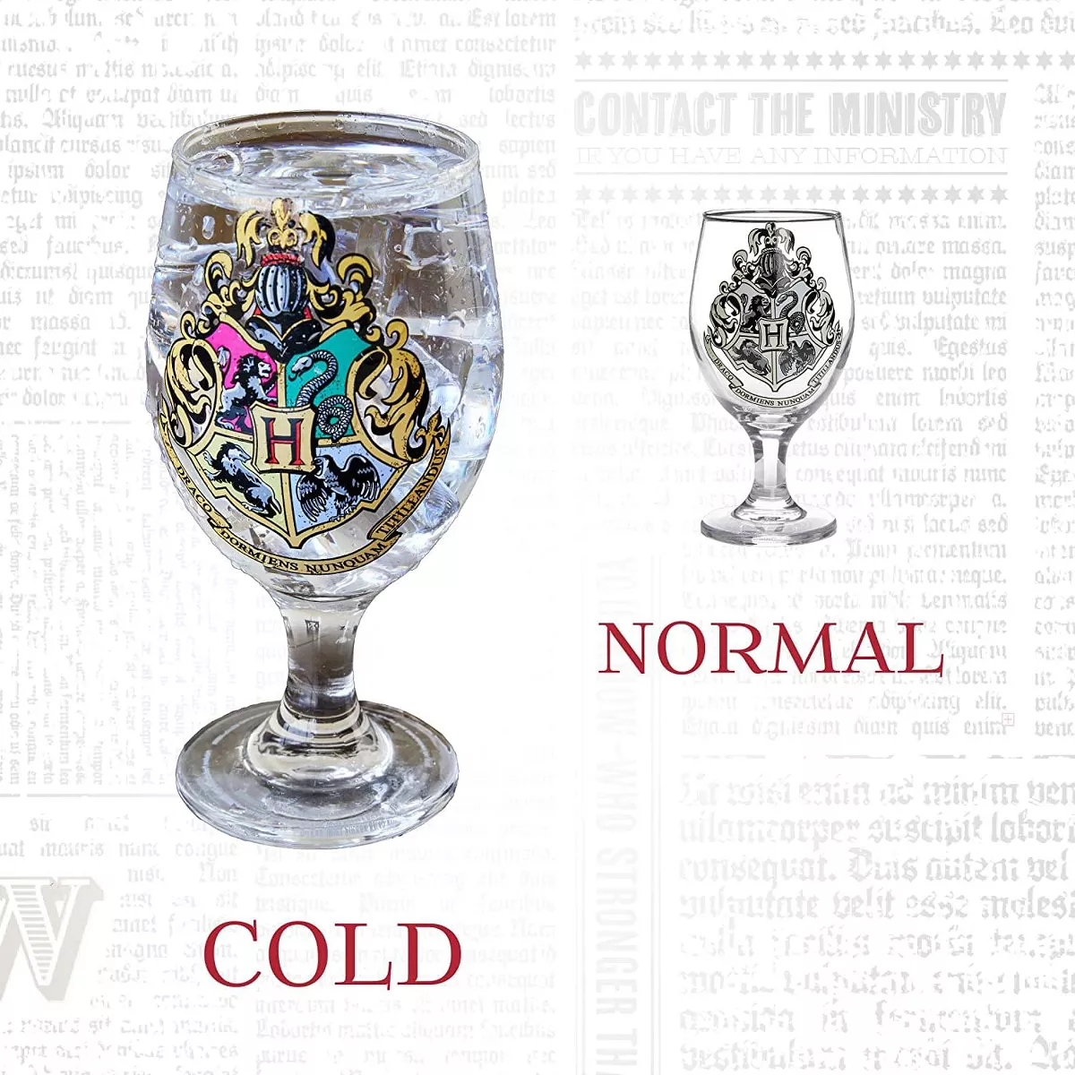 Paladone Products Ltd. Harry Potter Hogwarts Crest Color Change 14oz Water Glass