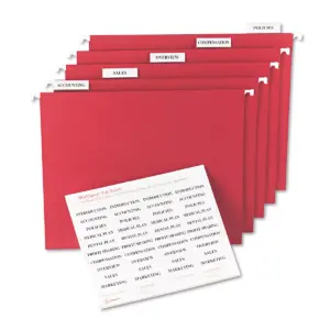 Avery Printable Inserts for Hanging File Folders 1/5 Tab Two White 100/Pack 11136