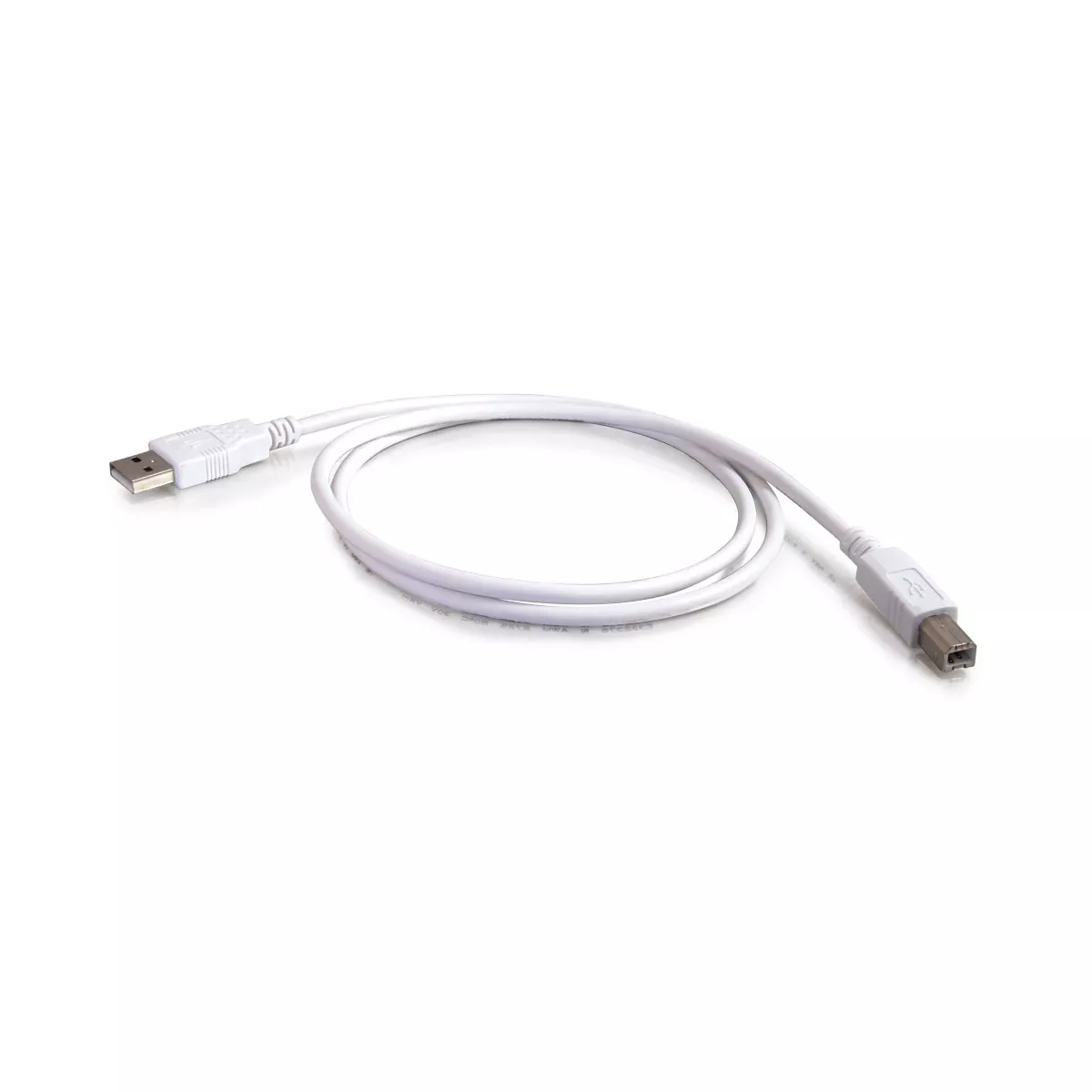 C2G 2m USB A to B Cable - Printer Cable - USB Cable - USB 2.0 - 6ft White - Type A Male - Type B Male - 6ft - White
