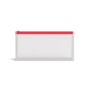 MyOfficeInnovations Poly Zip Envelopes Check Size Clear with Assorted Zippers 5/PK 344891