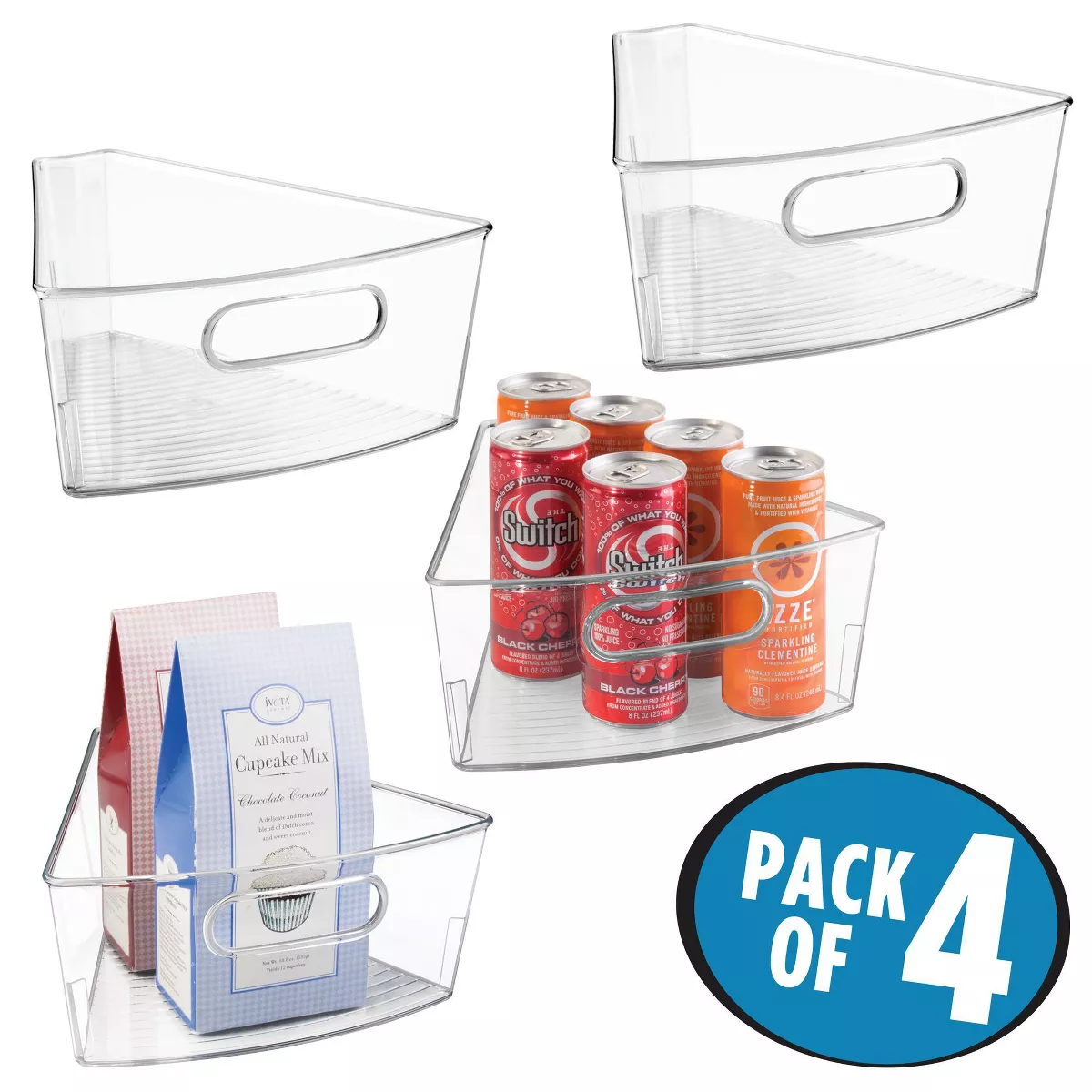 InterDesign Storage 4pk Bins Clear