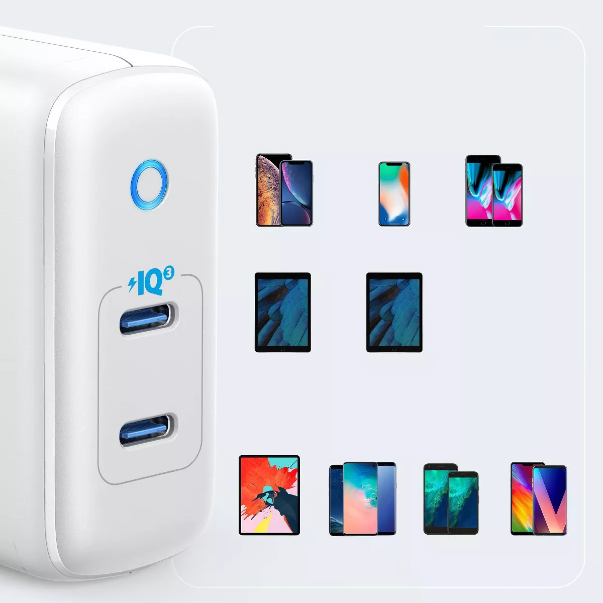 Anker PowerPort III 18W 2-Port USB-C Wall Charger - White