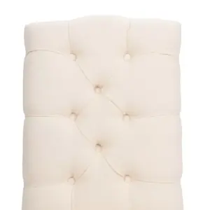 Set of 2 Provence Tufted Dining Chairs Beige - Finch