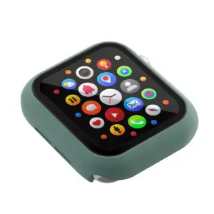 Insten Case Compatible with Apple Watch 40mm Series SE 6 5 4, Matte Hard Cover, Built in Tempered Glass Screen Protector, Full Protection, Green