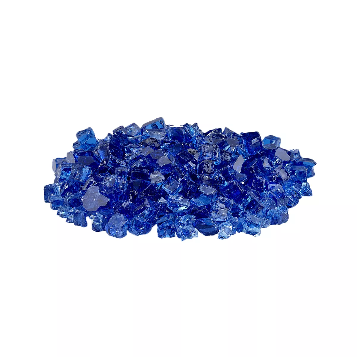 American Fireglass 10 LB Bag 1/2 Inch Reflective Fireplace & Firepit Fire Glass, Cobalt Blue