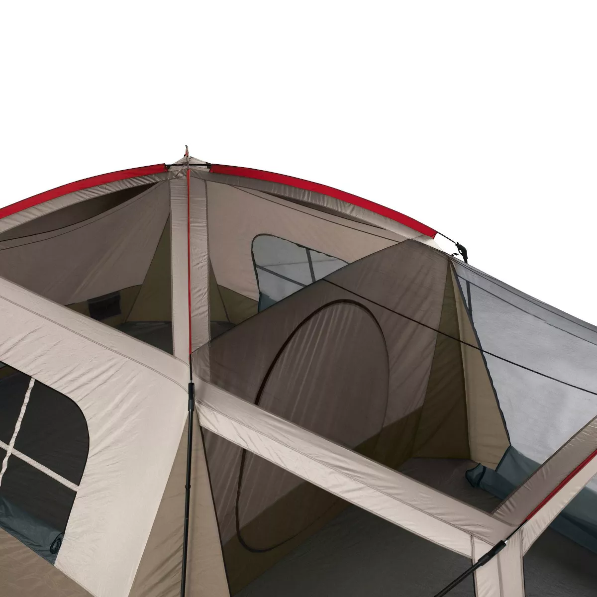 Wenzel Klondike Large Outdoor 8 Person Camping Tent with Screen Room, Brown