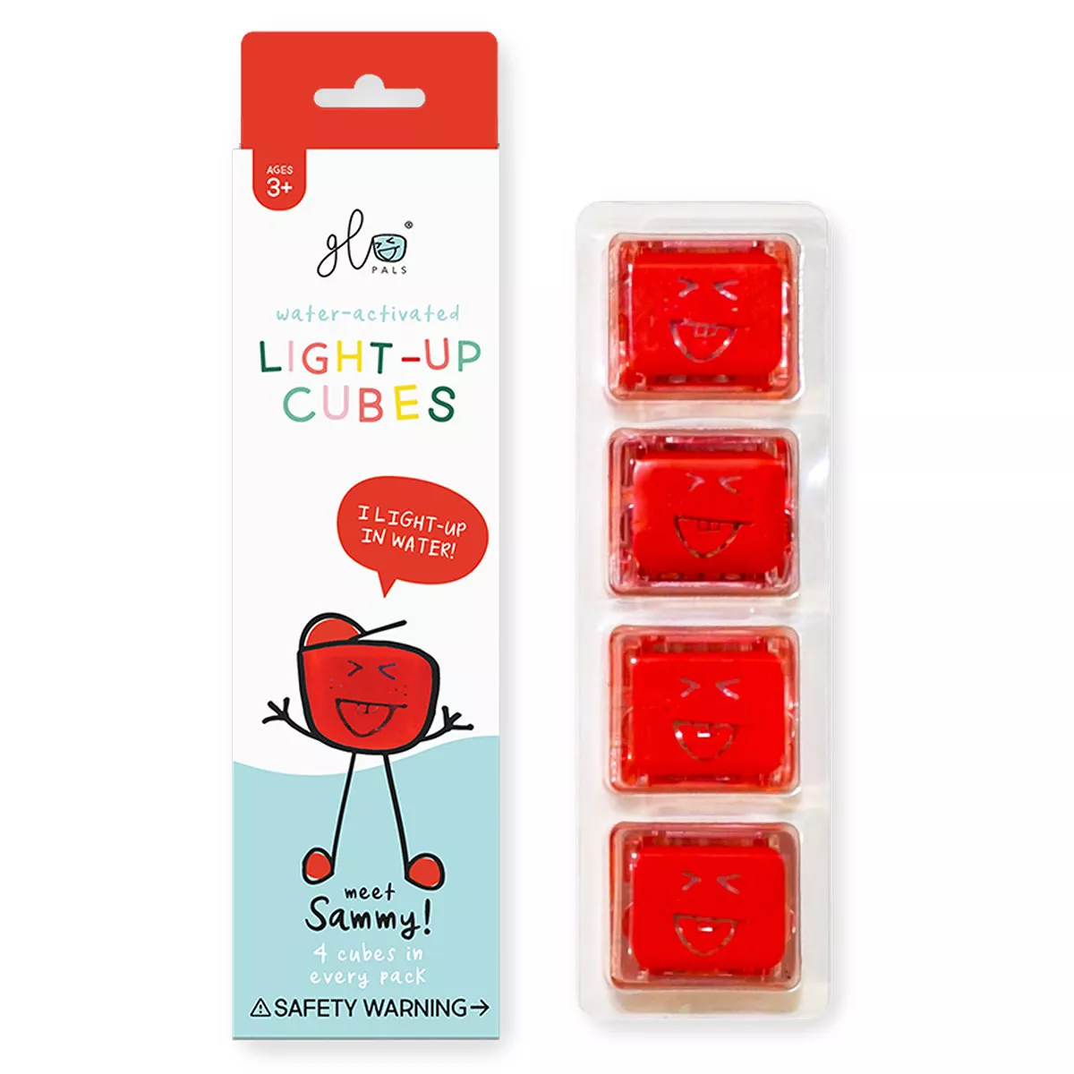 Glo Pals Light Up Water Cubes - 12 Cubes of Red, Green & Blue