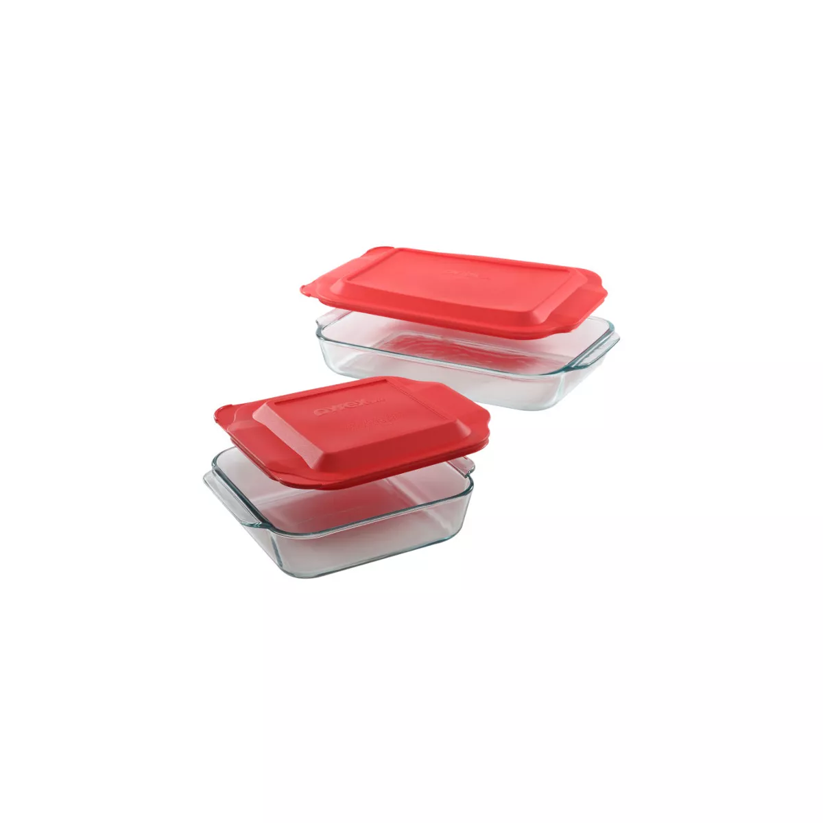 Pyrex 4pc Bakeware Value Set Red