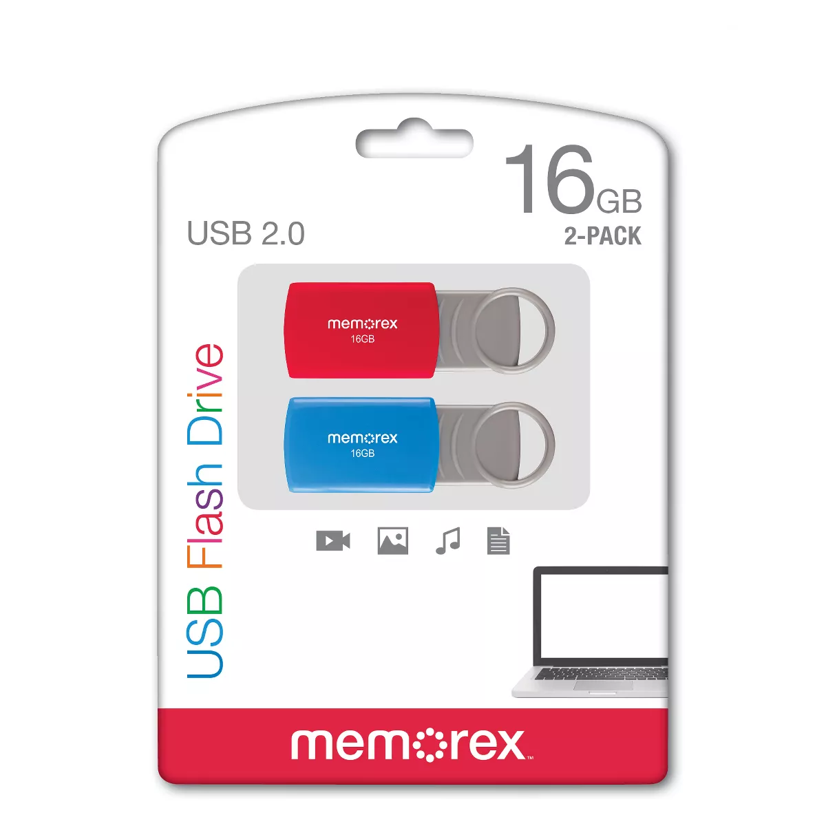 Memorex 16GB 2pk Flash Drive USB 2.0 - (32020001622)