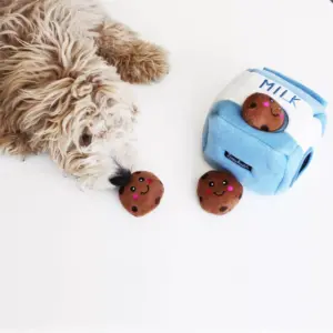 ZippyPaws Burrow Milk and Cookies Dog Toy - M