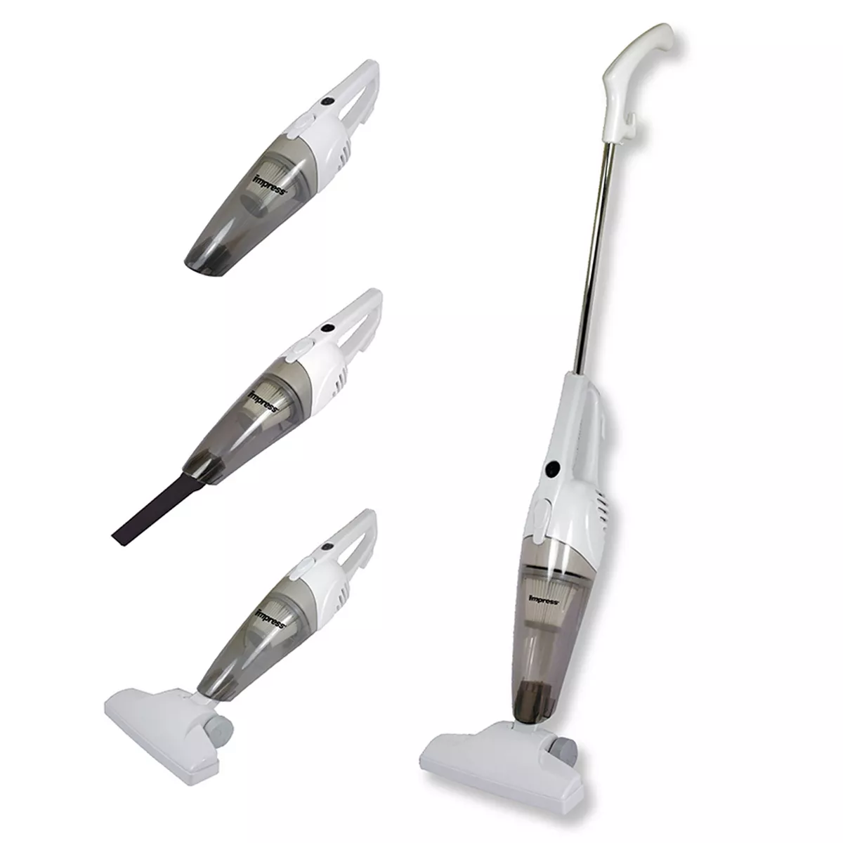 Impress GoVac 2-in-1 Upright and Handheld Vacuum Cleaner- White