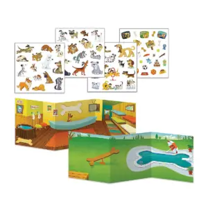 MindWare Dog Days Reusable Sticker Tote - Stickers - 74 Pieces