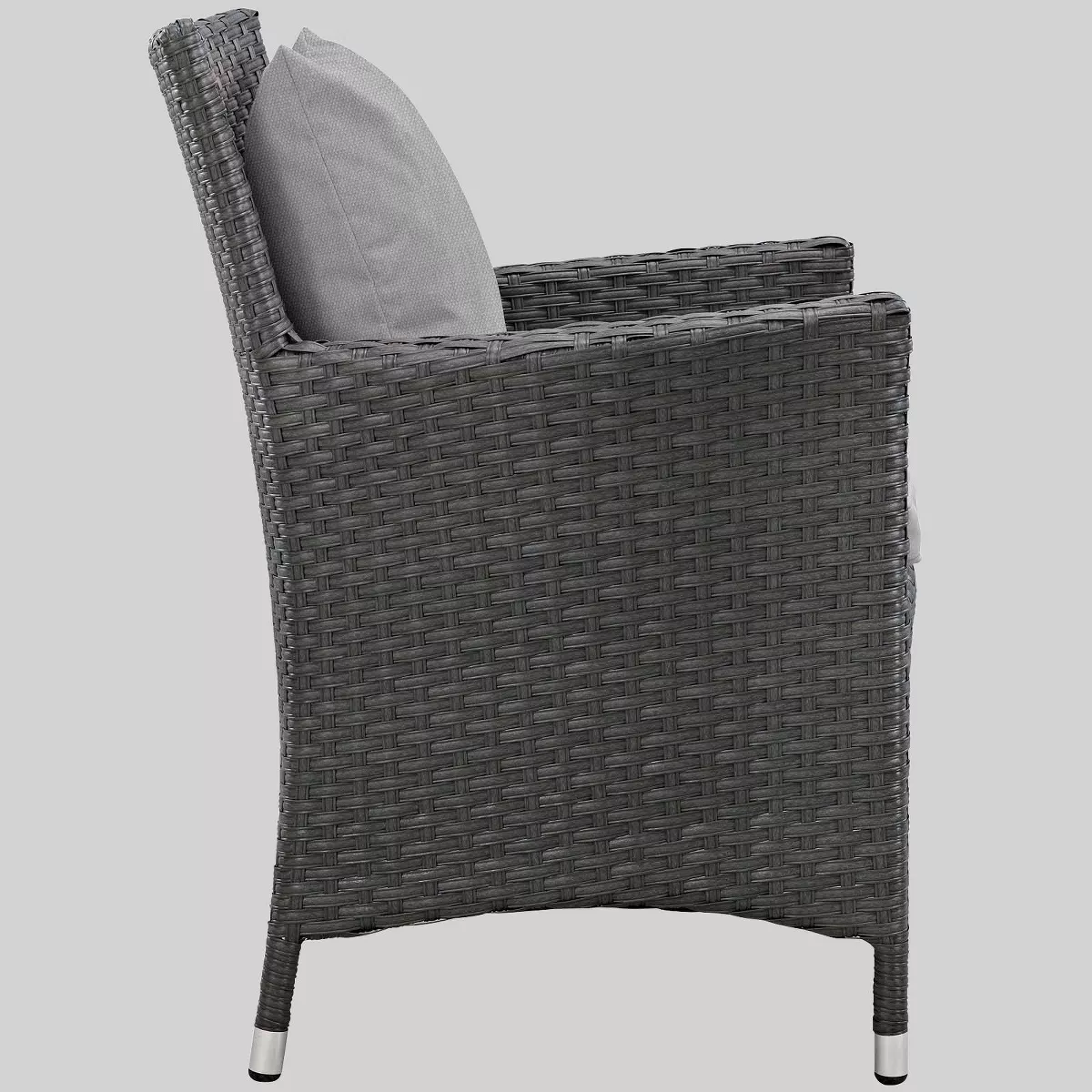 Sojourn Dining Outdoor Patio Sunbrella Armchair - Gray - Modway