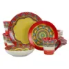 16pc Stoneware Kaleidoscope Dinnerware Set - Elama
