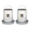 Little Giant 30-Pound Floor Space Saving Hanging Metal Poultry Feeder (2 Pack)