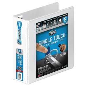 Wilson Jones Ultra Duty D-Ring View Binder w/Extra-Durable Hinge 3