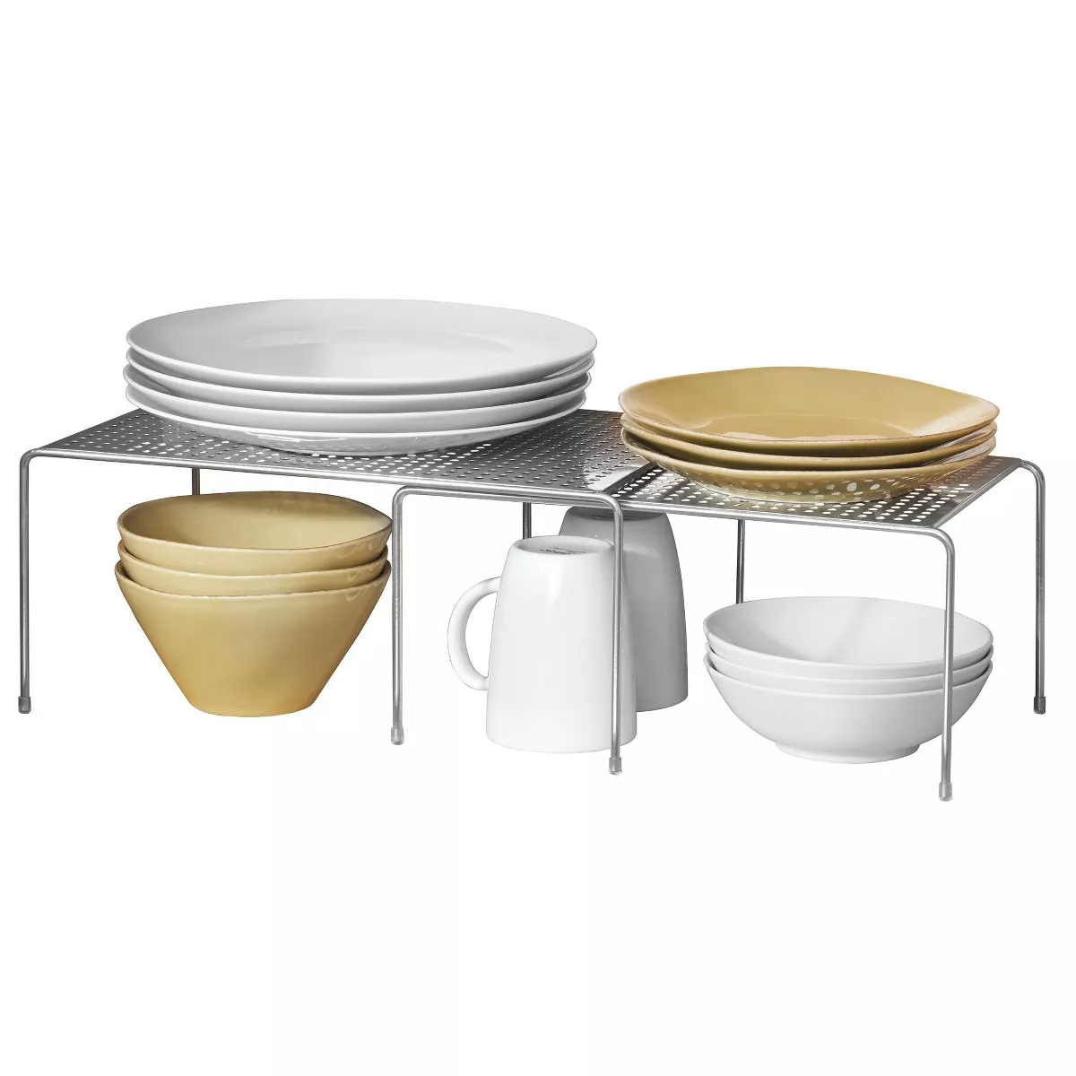 InterDesign Expandable & Stackable Storage Shelves Silver