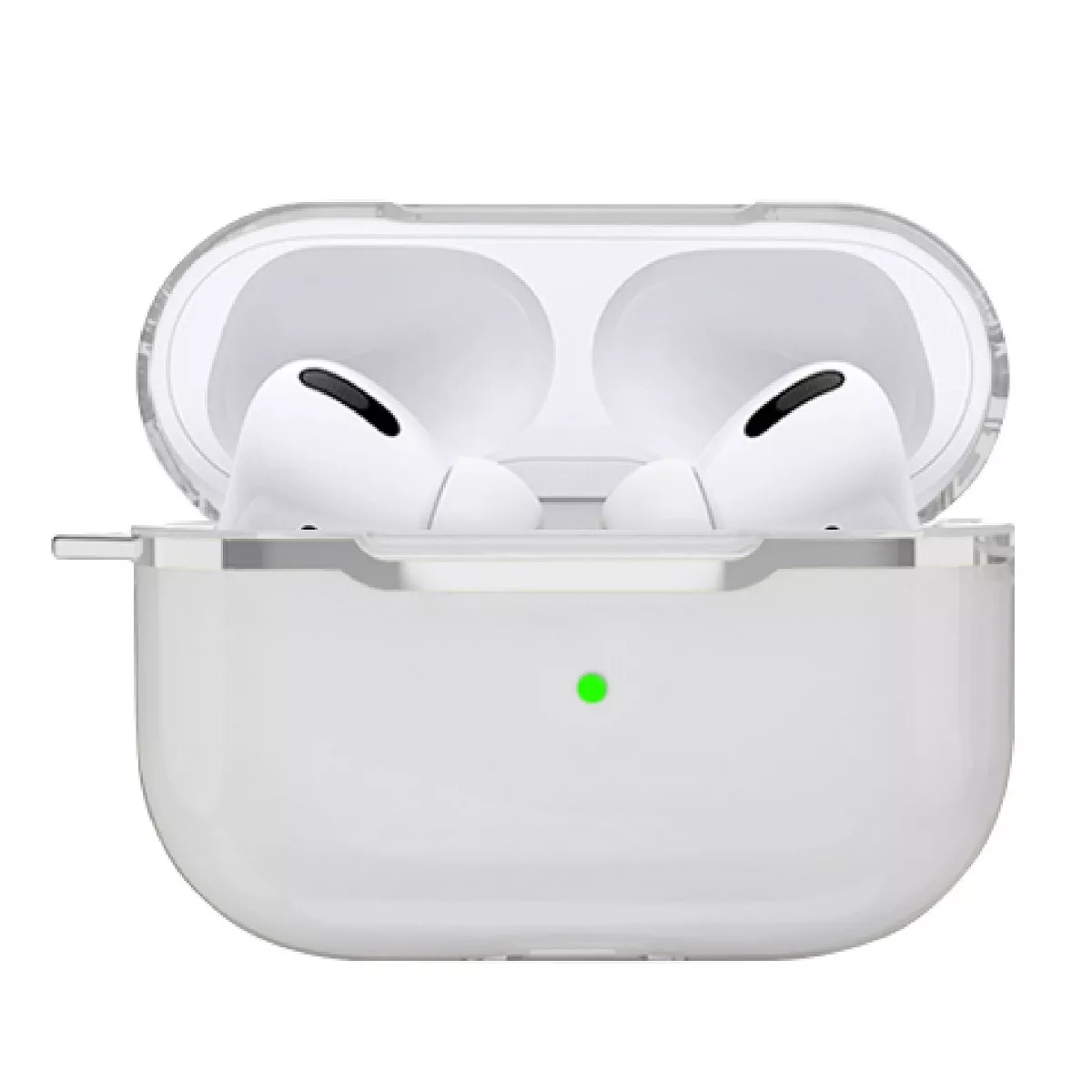 Insten Transparent Soft Silicone Protective Skin Case Cover For AirPods Pro, Silver Black