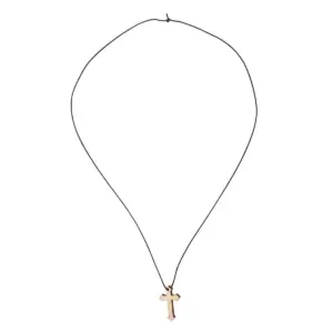 Genie Crafts 36-Pack Bulk Mini Wooden Cross Pendant Necklaces for Gifts, Arts and Crafts, 1.37 x 0.8 x 0.2 In