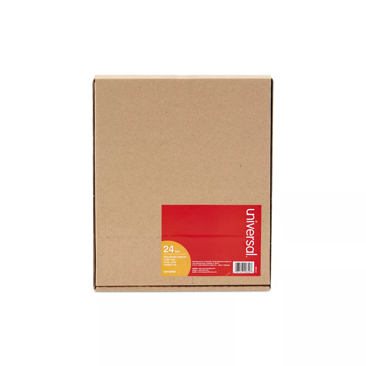 UNIVERSAL Economical Insertable Index Multicolor Tabs 8-Tab Letter Buff 24 Sets/Box 20840