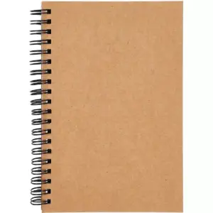 4-Pack Grid Graph Spiral Notebooks with Kraft Cover, Portable A7 Size for Traveler & Students, 5x7