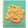 Green Inspired Spiral Notebook 1 Subject College Ruled Take Risks Wire-O