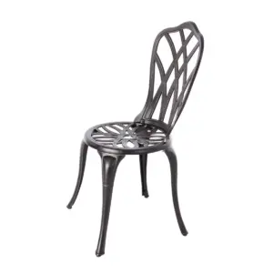 Theon 3pc Antique Outdoor Patio Bistro Set Bronze - Balkene Home