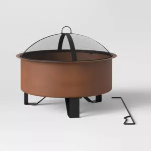 Round Rust Look Wood Burning Outdoor Fire Pit - Threshold™