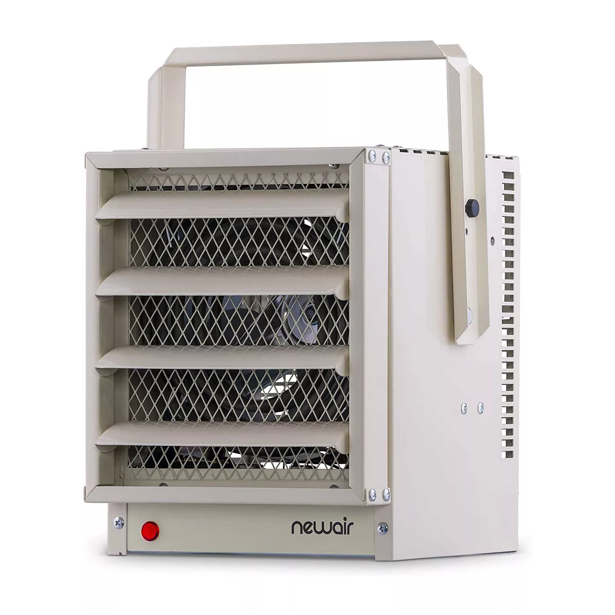 NewAir 240V 5000 Watts Garage Workshop Industrial Hardwired Mountable Ceiling or Wall Stainless Steel Space Heater, White