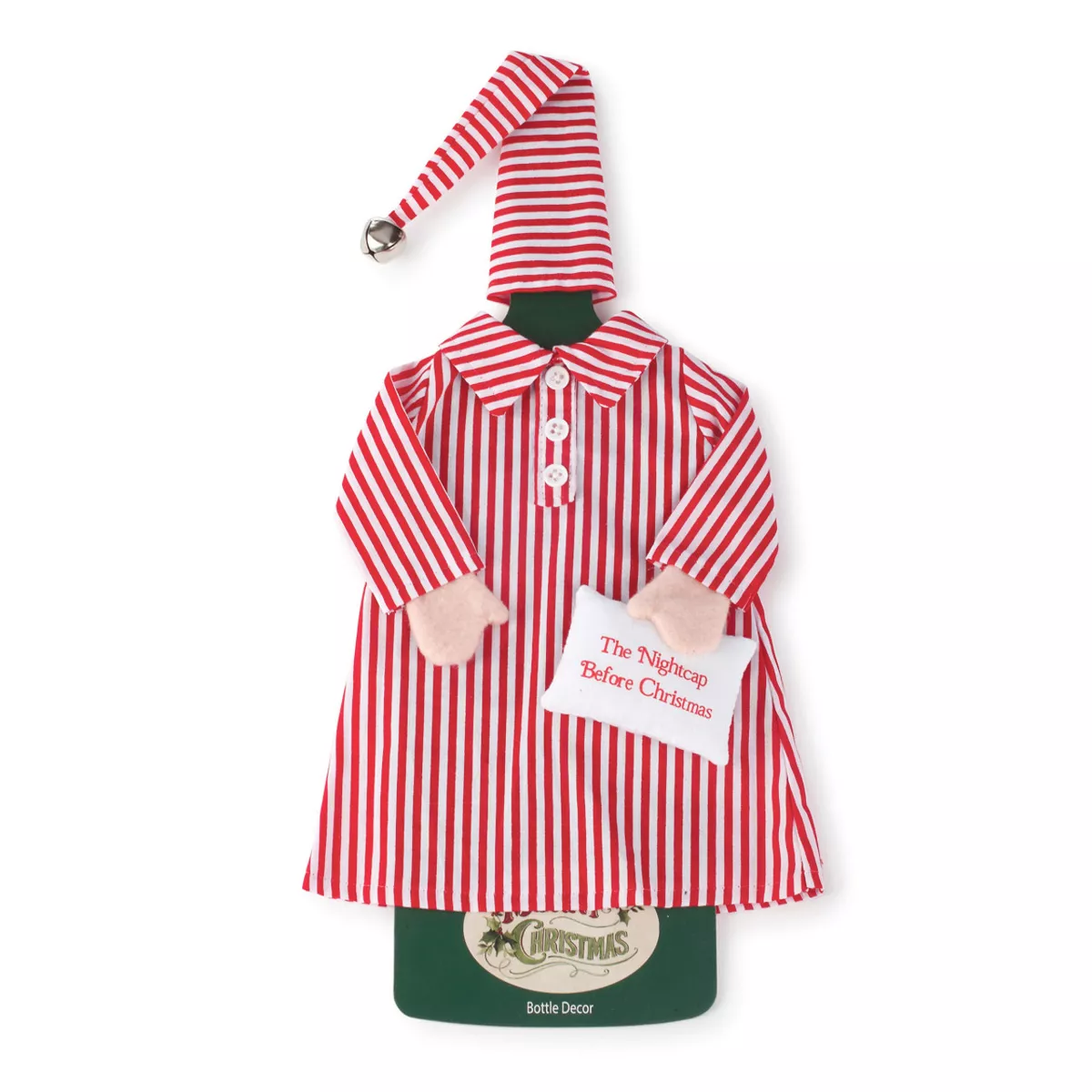 DEMDACO Twas The Nightcap Before Christmas Bottle Cover Red