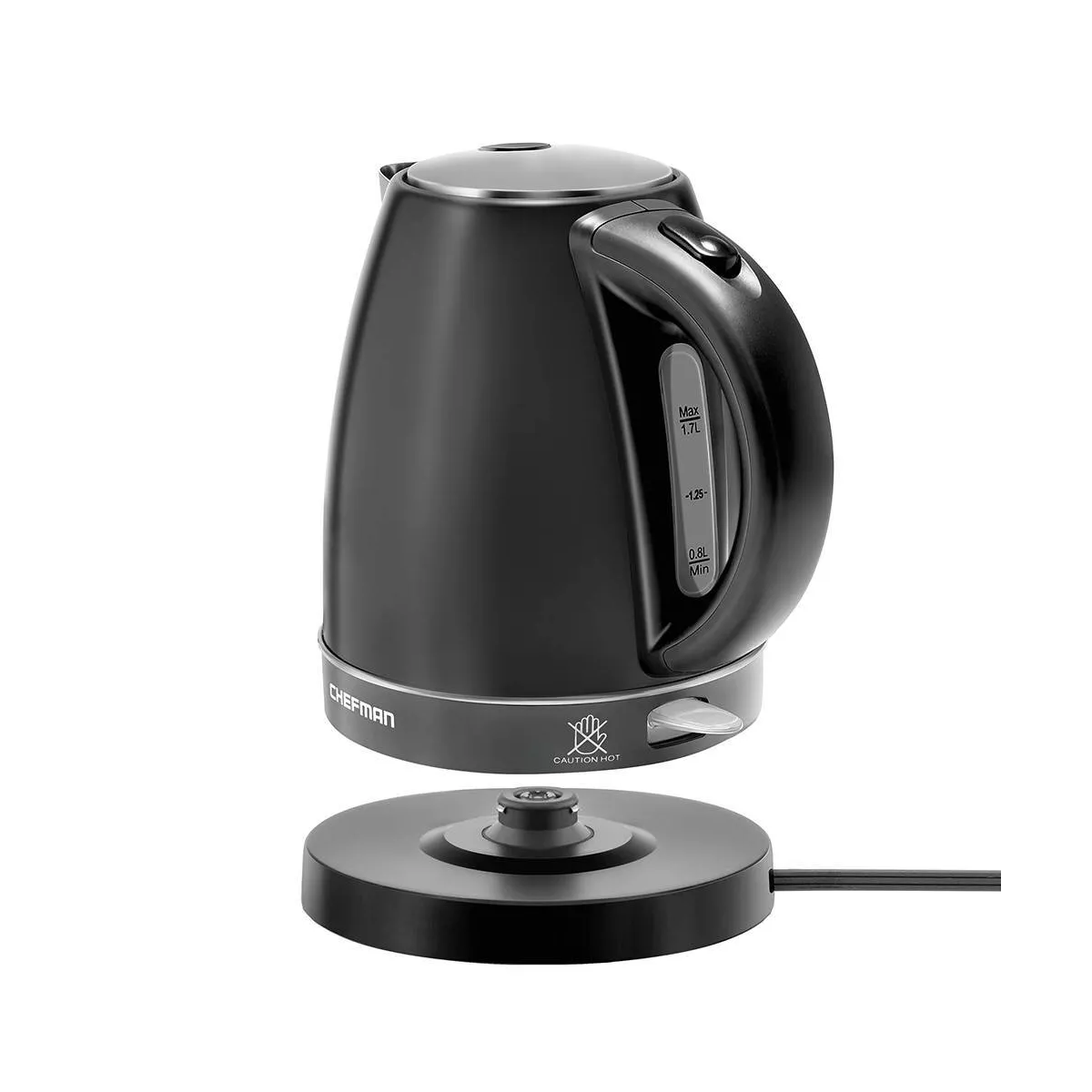 Chefman 1.7L Electric Color-Changing Kettle - Black