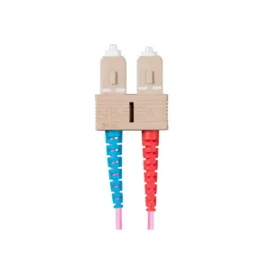 Monoprice Fiber Optic Cable - 1 Meter - Purple | OM4, LC/ST, Multi Mode Duplex, (50/125 Type) - Entegrade Series