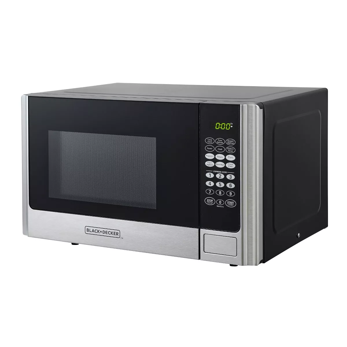 Black+Decker 900 Watt 0.9 Cubic Feet Microwave with Digital Touch Controls and Display, Stainless Steel