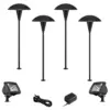 John Timberland Mushroom Black 8-Piece LED Path and Flood Light Set