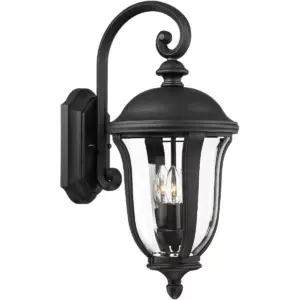 John Timberland Traditional Outdoor Wall Light Fixture Black 22 1/4