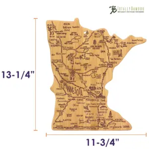 Totally Bamboo Destination Minnesota Cutting Board 13.25