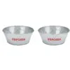 Mind Reader Galvanized Popcorn Bowl, Silver - 2 Pack