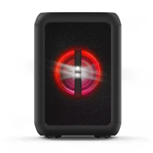 Philips BASS + NX100 Wireless Bluetooth Party Speaker, Light Effects, Karaoke Features, 80W Max, 2 x Mic-inputs, 1 x Guitar Input, up to 14 Hours of Playtime, Black (TANX100/37)