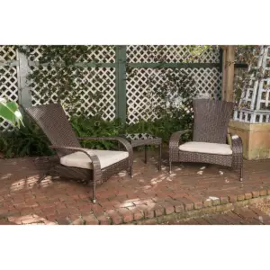 Coconino 3pc Wicker Patio Chat Set - Balkene Home