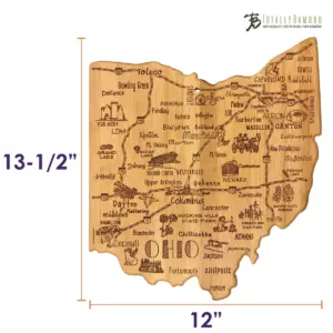 Totally Bamboo Destination Ohio Cutting Board 13.5