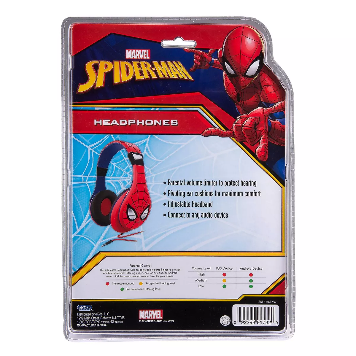 Marvel Spider-Man Kids' On-the-Ear Wired Headphones