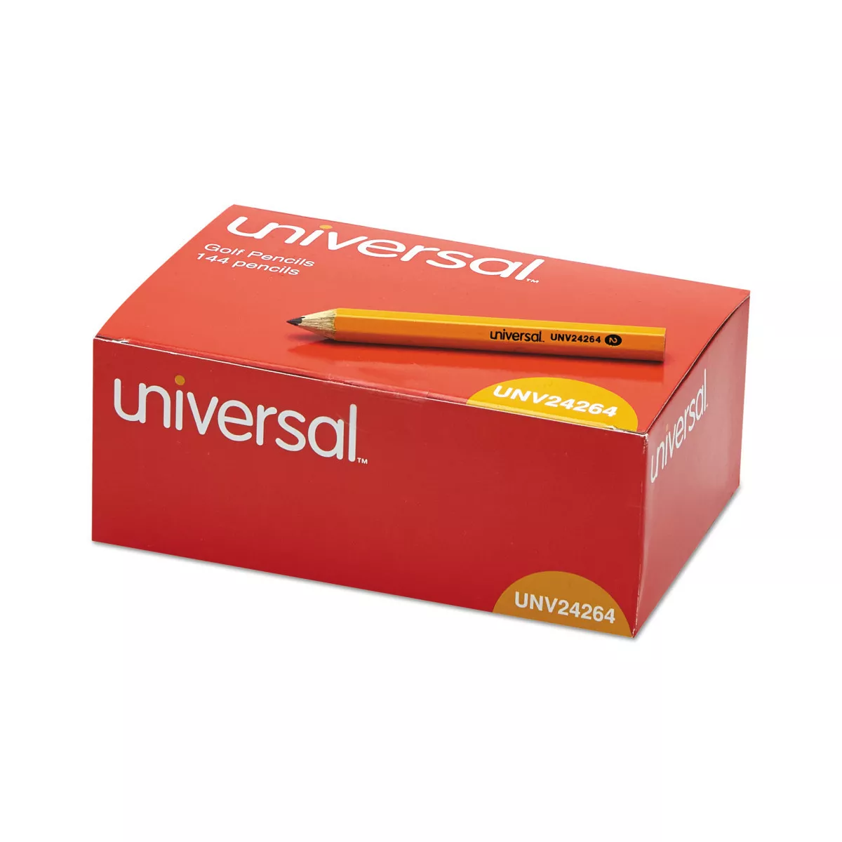 Universal 144pk #2 Golf & Pew Pencil Yellow Barrel
