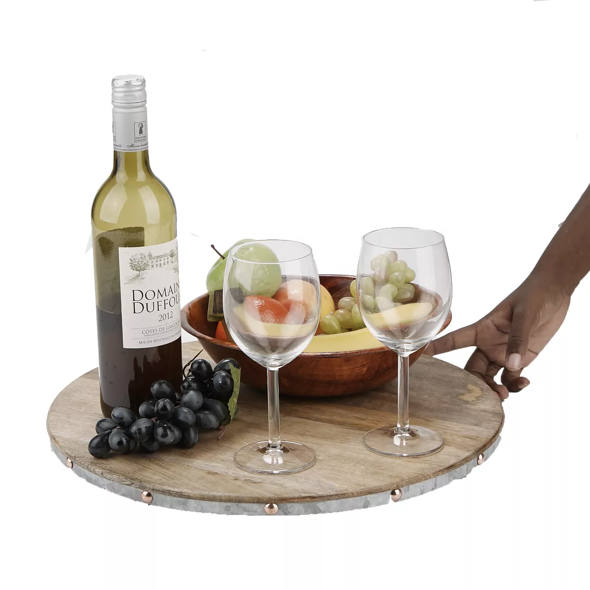 Mind Reader Wood Lazy Susan, Brown