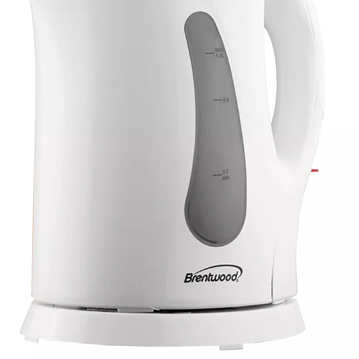 Brentwood 1.0 Liter Cordless Plastic Tea Kettle White