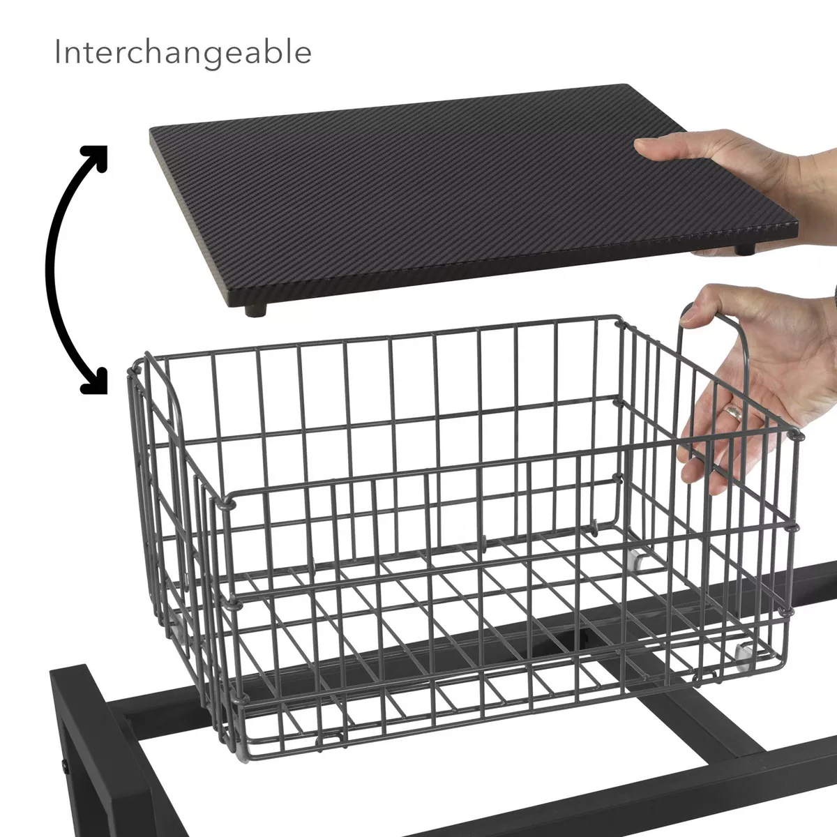 Cart System with wheels 4 Tier Black - Atlantic