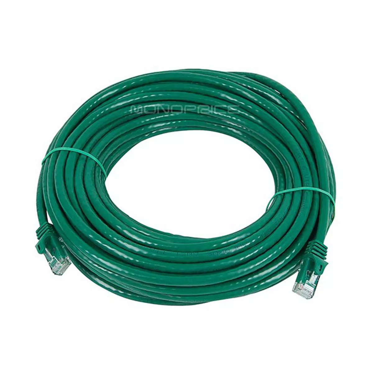 Monoprice Cat6 Ethernet Patch Cable - 50 Feet - Green | Network Internet Cord - RJ45, Stranded, 550Mhz, UTP, Pure Bare Copper Wire, 24AWG - Flexboot