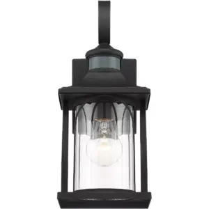 John Timberland Mission Outdoor Wall Light Fixture Textured Black 14 1/4