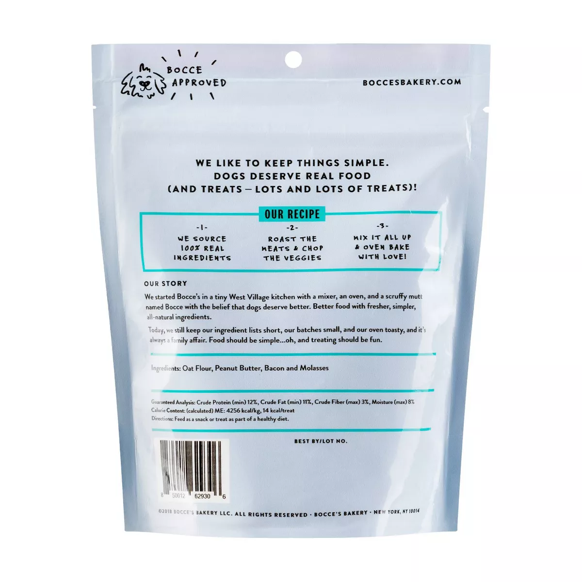 Bocce's Bakery Peanut Butter Bacon Candy Shop Dog Treats - 5oz