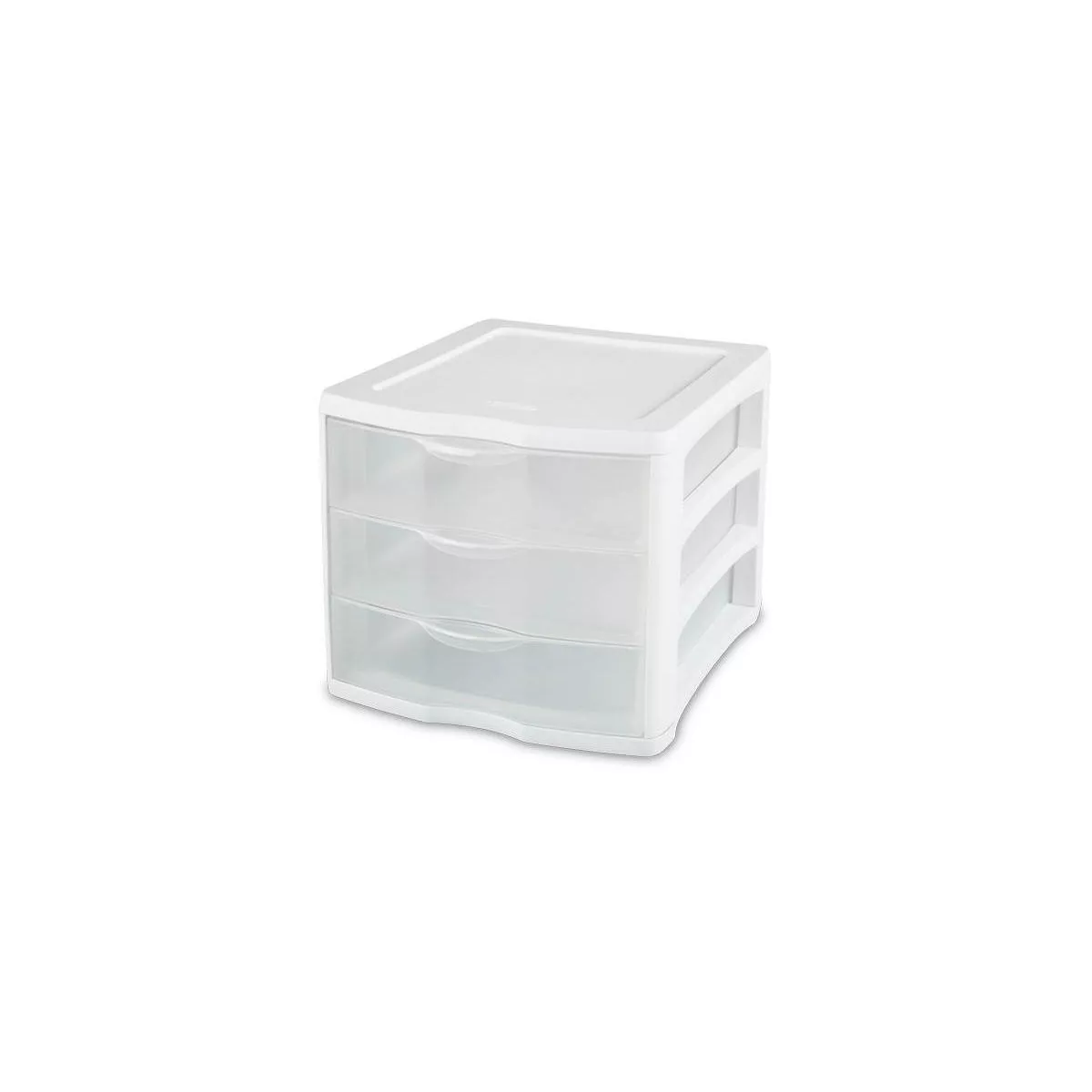 Sterilite ClearView Compact Portable 3 Storage Drawer Organizer Cabinet (8 Pack)