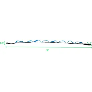 Mind Reader Fitness Stretching Strap, Black, Blue